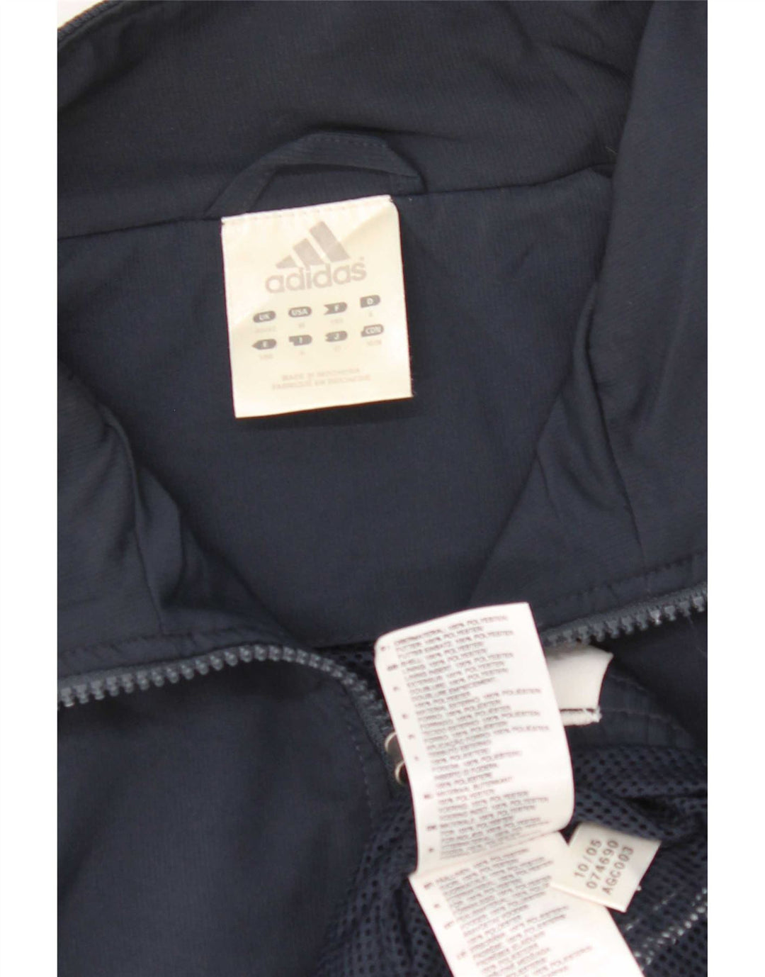 Adidas Træningsdragt til mænd Topjakke UK 40/42 Medium Navy Blue Colourblock