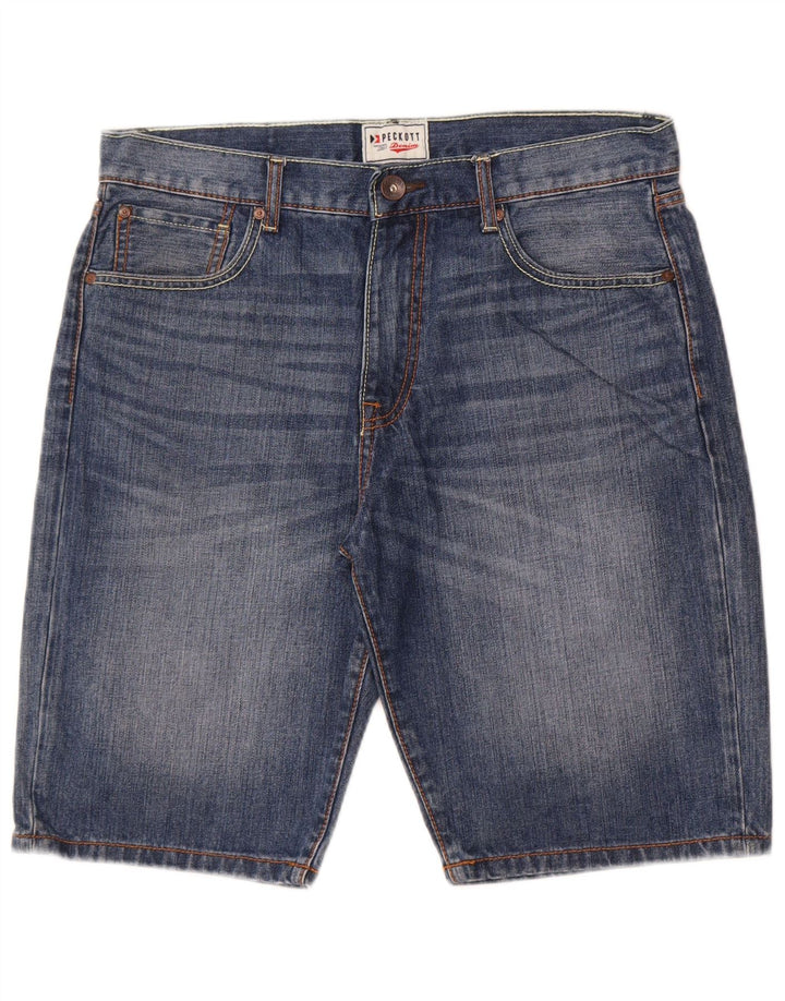Peckott Herre Denim Shorts W33 Medium Blue Bomuld