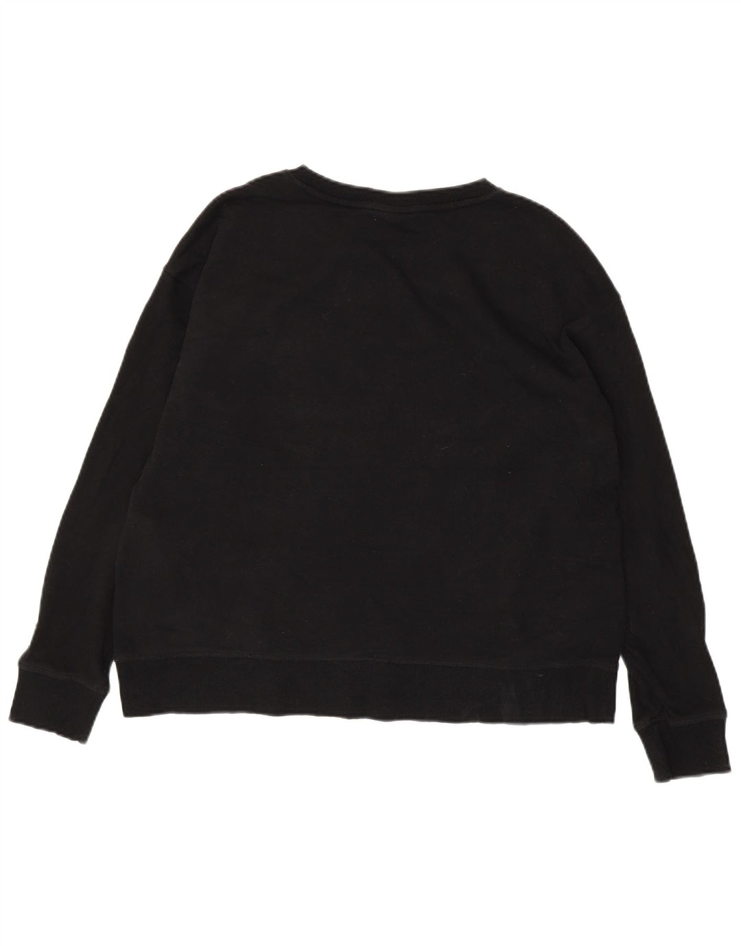 REEBOK Womens Graphic Sweatshirt Jumper UK 14 Large Black