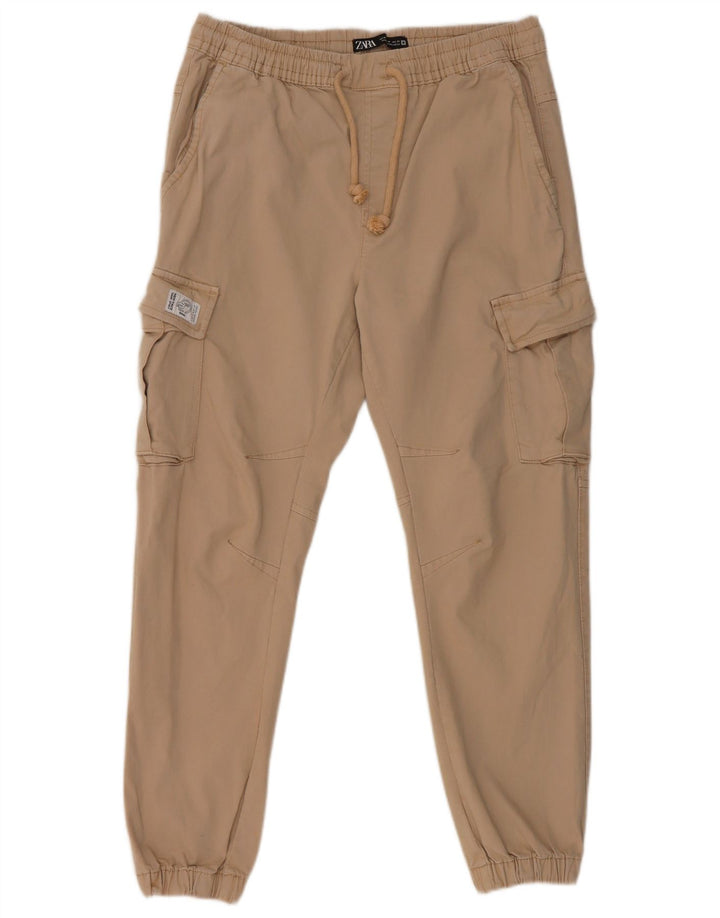 Zara Herre Joggers Cargo Bukser Medium W31 L27 Grå Bomuld