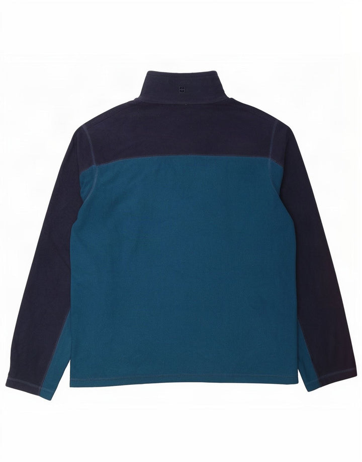 Mountain Warehouse Herre lynlås hals fleece jumper lille marineblå farveblok