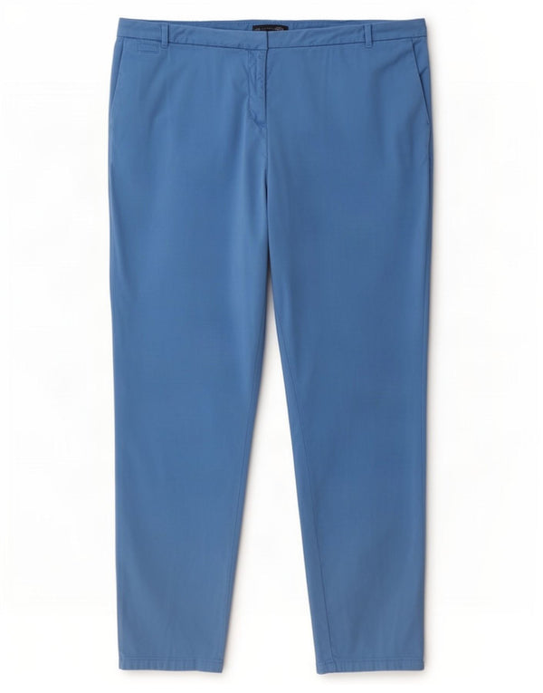 Marks & Spencer Dame Slim Chino Bukser UK 20 2XL W40 L30 Blå Bomuld
