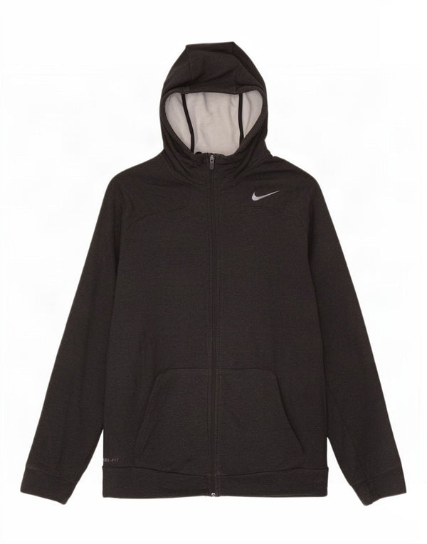 Nike Herre Dri Fit Hættetrøje med lynlås XL Grå Viscose
