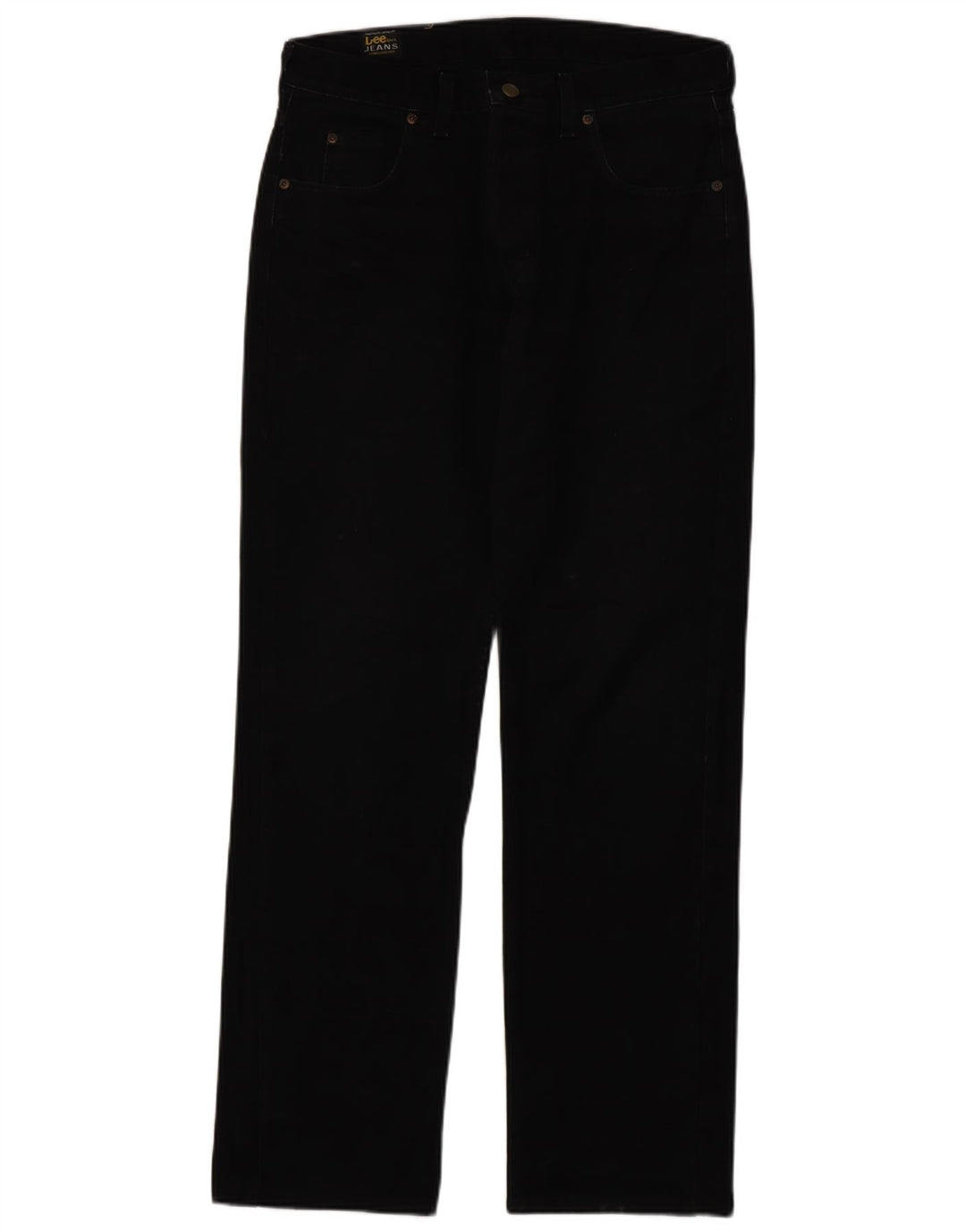 LEE Mens Seattle Straight Jeans W34 L33 Sort Bomuld