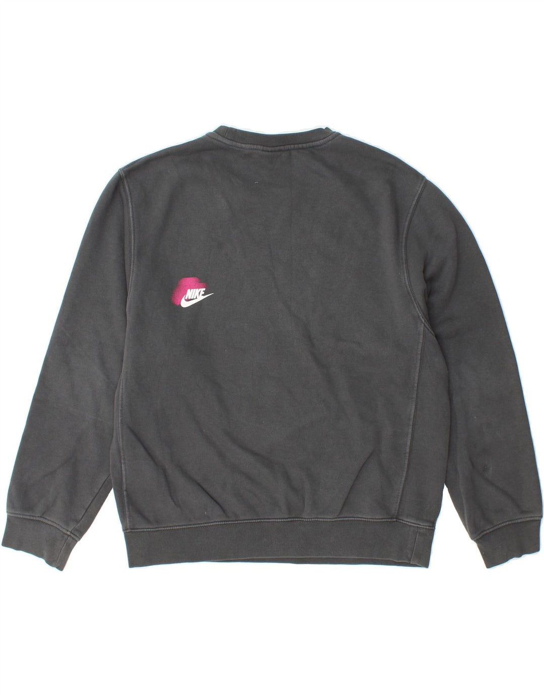 NIKE Mens Graphic Sweatshirt Jumper Small Grey Cotton Vintage Nike and Second-Hand Nike from Messina Hembry 