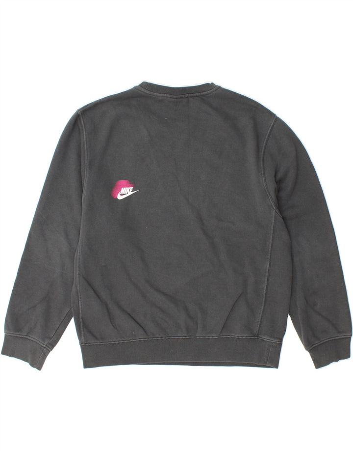 NIKE Mens Graphic Sweatshirt Jumper Small Grey Cotton Vintage Nike and Second-Hand Nike from Messina Hembry 