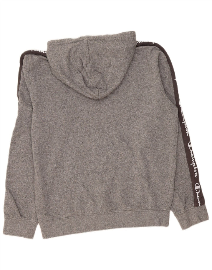 Champion Herre grafisk hættetrøje Jumper Medium Grey Colourblock Bomuld