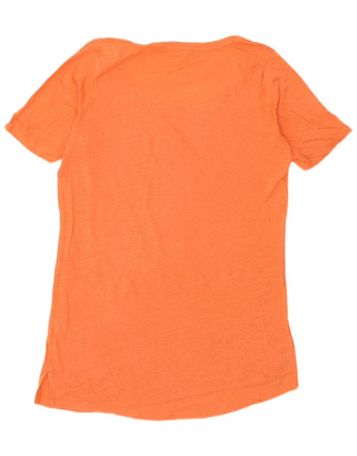 Fat Face Dame Oversized T-Shirt Top UK 10 Small Orange