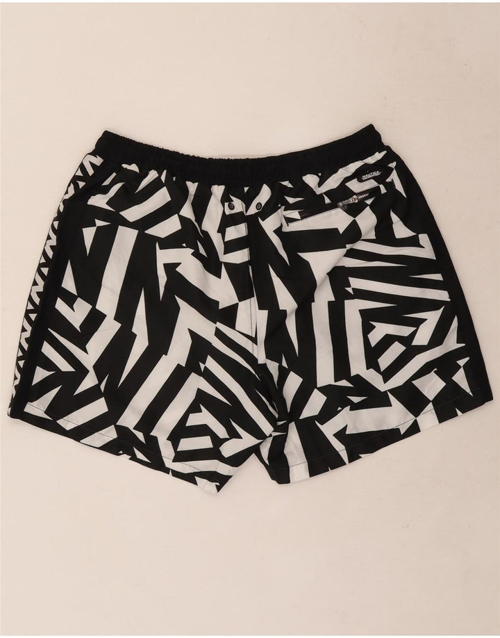 Nautica Badeshorts til mænd store sorte geometriske polyester