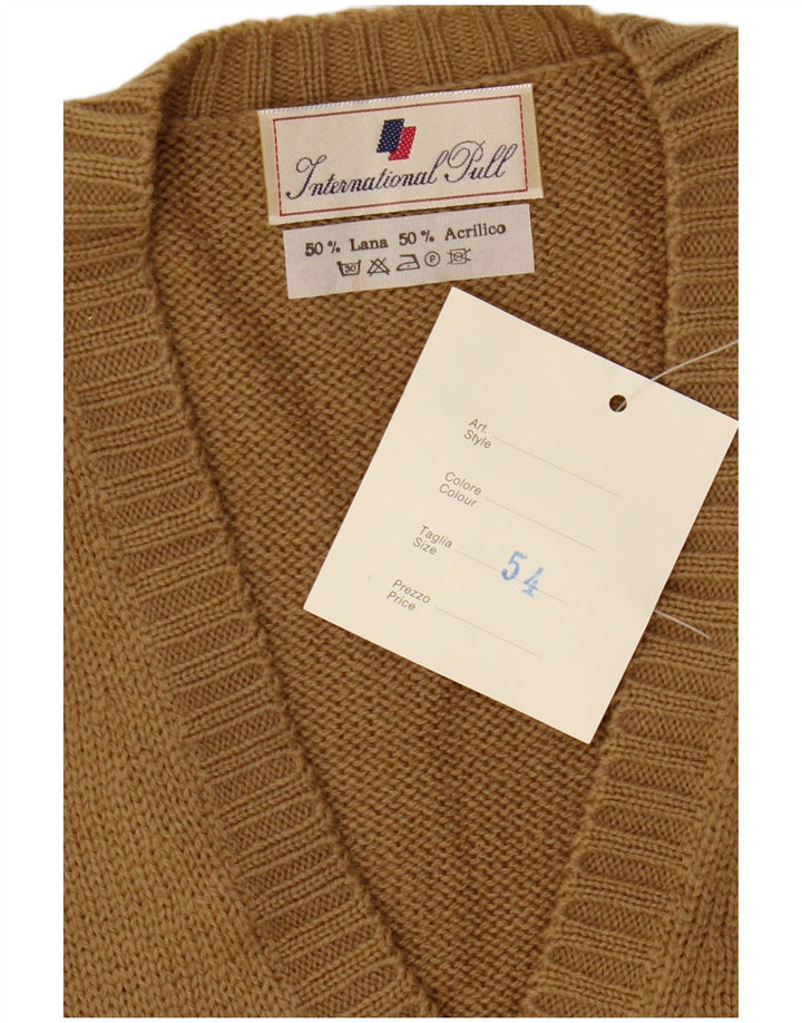 Vintage Herrevest Tank Top IT 54 XL Beige Uld