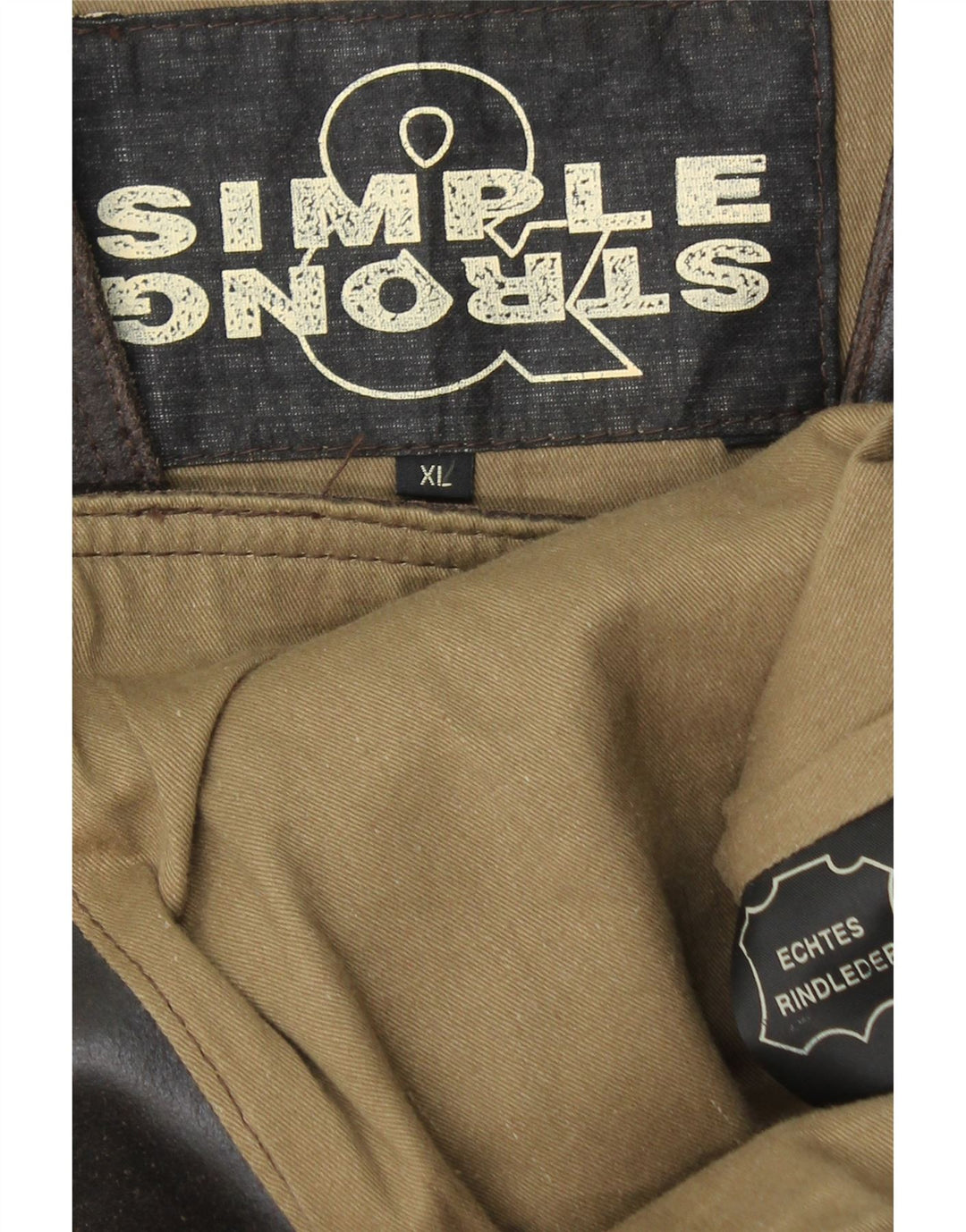 VINTAGE Lædervest til mænd XL Brunt læder