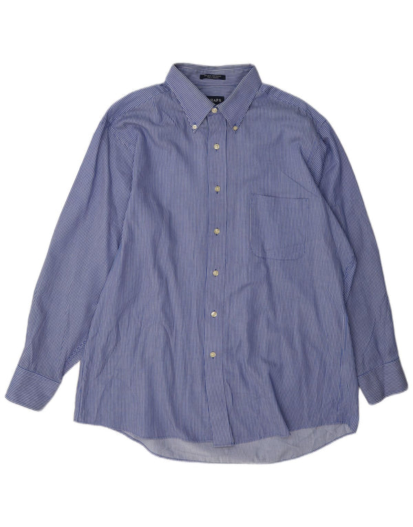 Chaps Herreskjorte str. 16 1/2 Large Blue Pinstripe Cotton