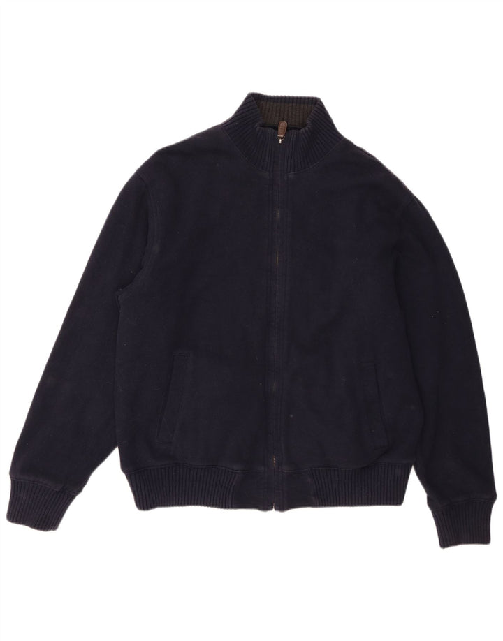 Marks & Spencer Herre Blue Harbor Cardigan Sweater Stor Navy Bomuld