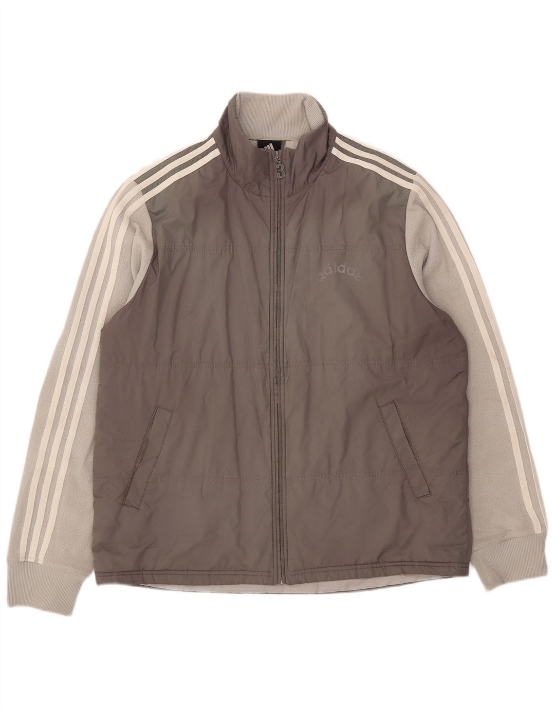 Adidas Polstret Herrejakke UK 40 Large Grå Colourblock Polyester