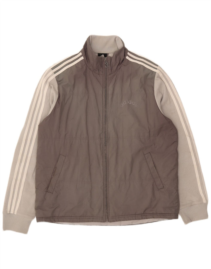Adidas Polstret Herrejakke UK 40 Large Grå Colourblock Polyester
