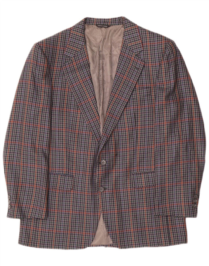 Aquascutum blazerjakke til mænd UK 36 Small Multicolored Houndstooth
