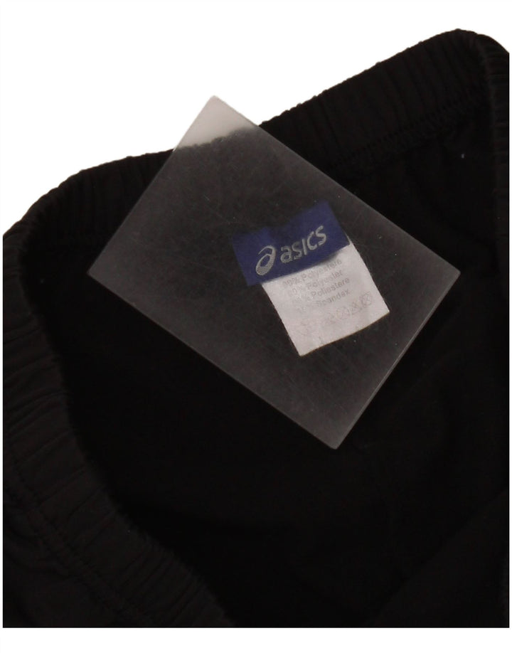 Asics Womens Graphic Sports Shorts UK 16 Large Black Polyester