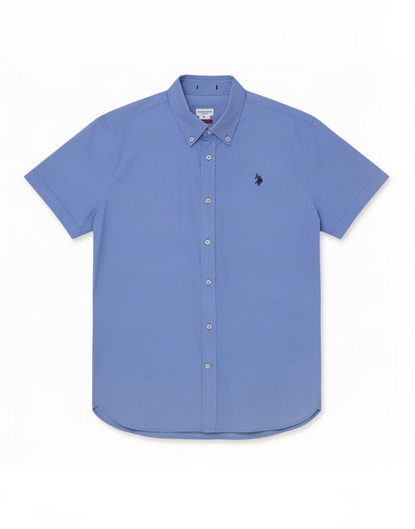 U.S. Polo Assn. Mens Short Sleeve Shirt XL Blue Cotton