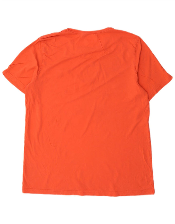 Tommy Hilfiger Herre T-Shirt Top Stor Orange Bomuld