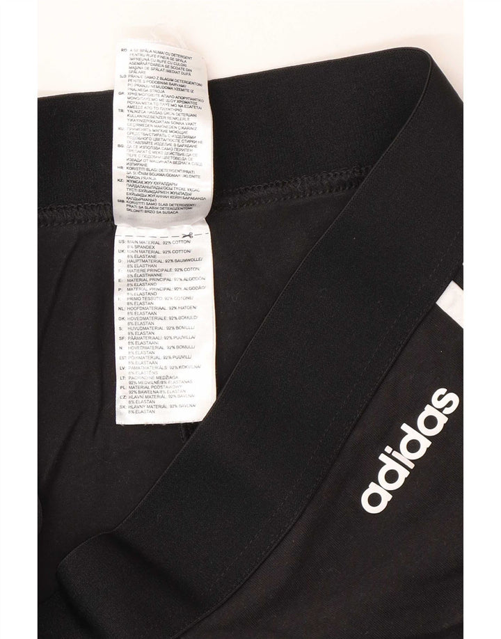 Adidas Dame Leggings UK 12/14 Medium Sort Bomuld