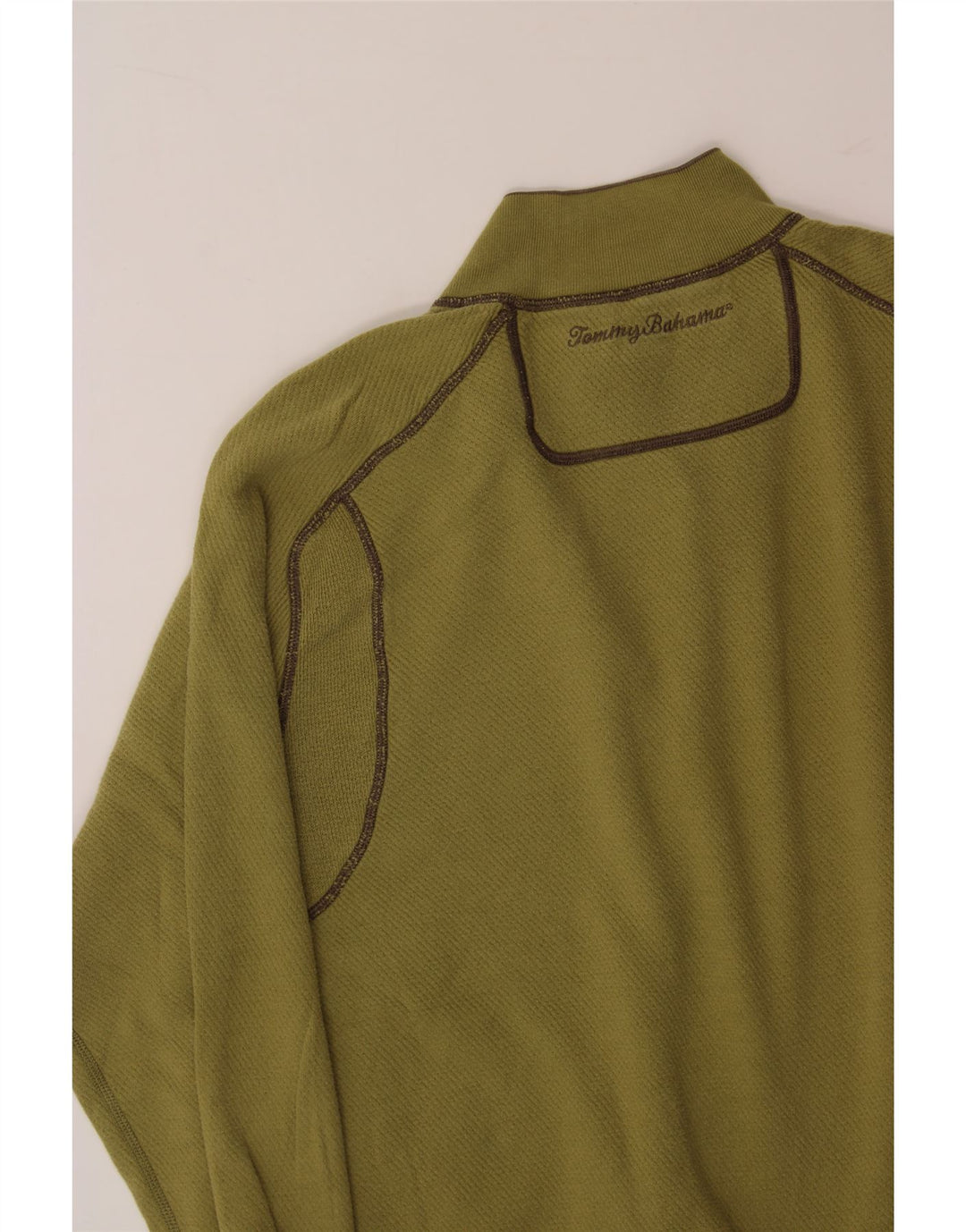 TOMMY BAHAMA Mens Zip Neck Reversible Sweatshirt Jumper XL Green Vintage Tommy Bahama and Second-Hand Tommy Bahama from Messina Hembry 