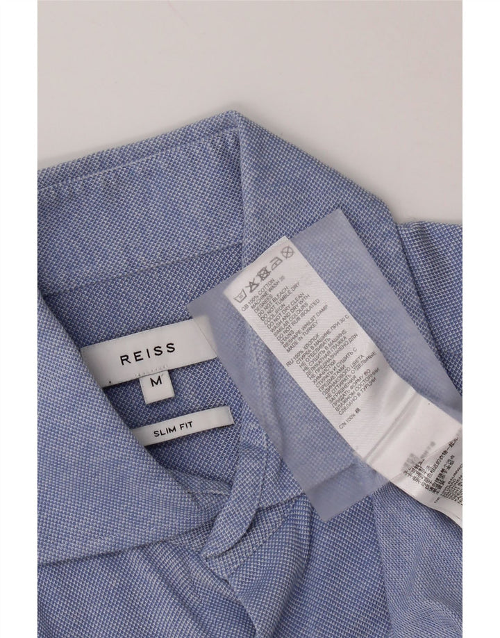 Reiss Herre Slim Fit skjorte Medium Blue Bomuld