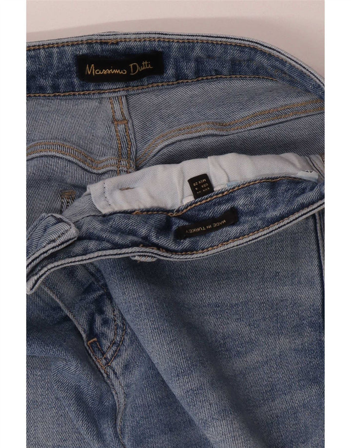 Massimo Dutti Dame Straight Jeans EU 38 Small W28 L27 Blå