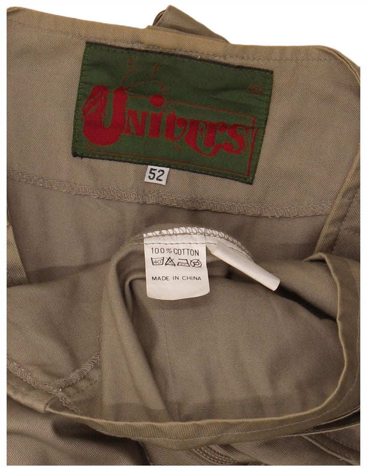 Univers Herre Utility Gilet IT 52 XL Beige Bomuld