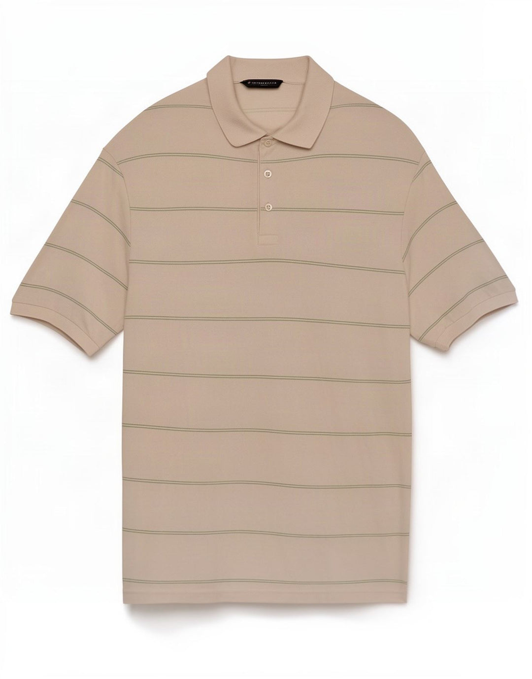 Marks & Spencer herre poloshirt Medium hvid stribet bomuld