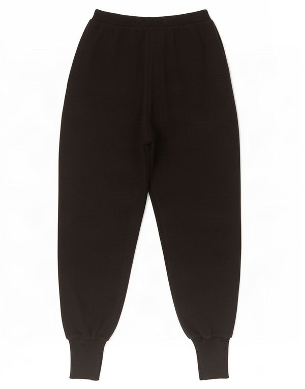 Zara Womens Knit Tracksuit Bukser Joggers UK 14 Large Black Viscose