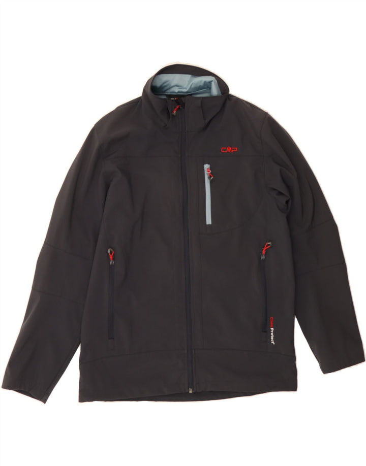 CMP Mens Graphic Tracksuit Top Jacket IT 50 Medium Black Polyester Vintage CMP and Second-Hand CMP from Messina Hembry 