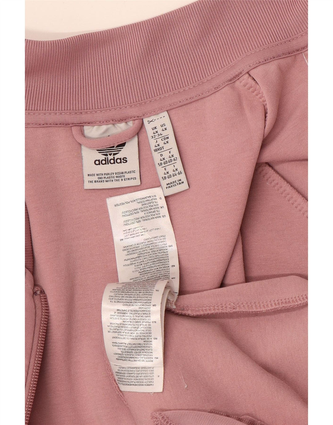 ADIDAS Oversized træningsdragt topjakke til kvinder UK 32/34 4XL Pink Bomuld