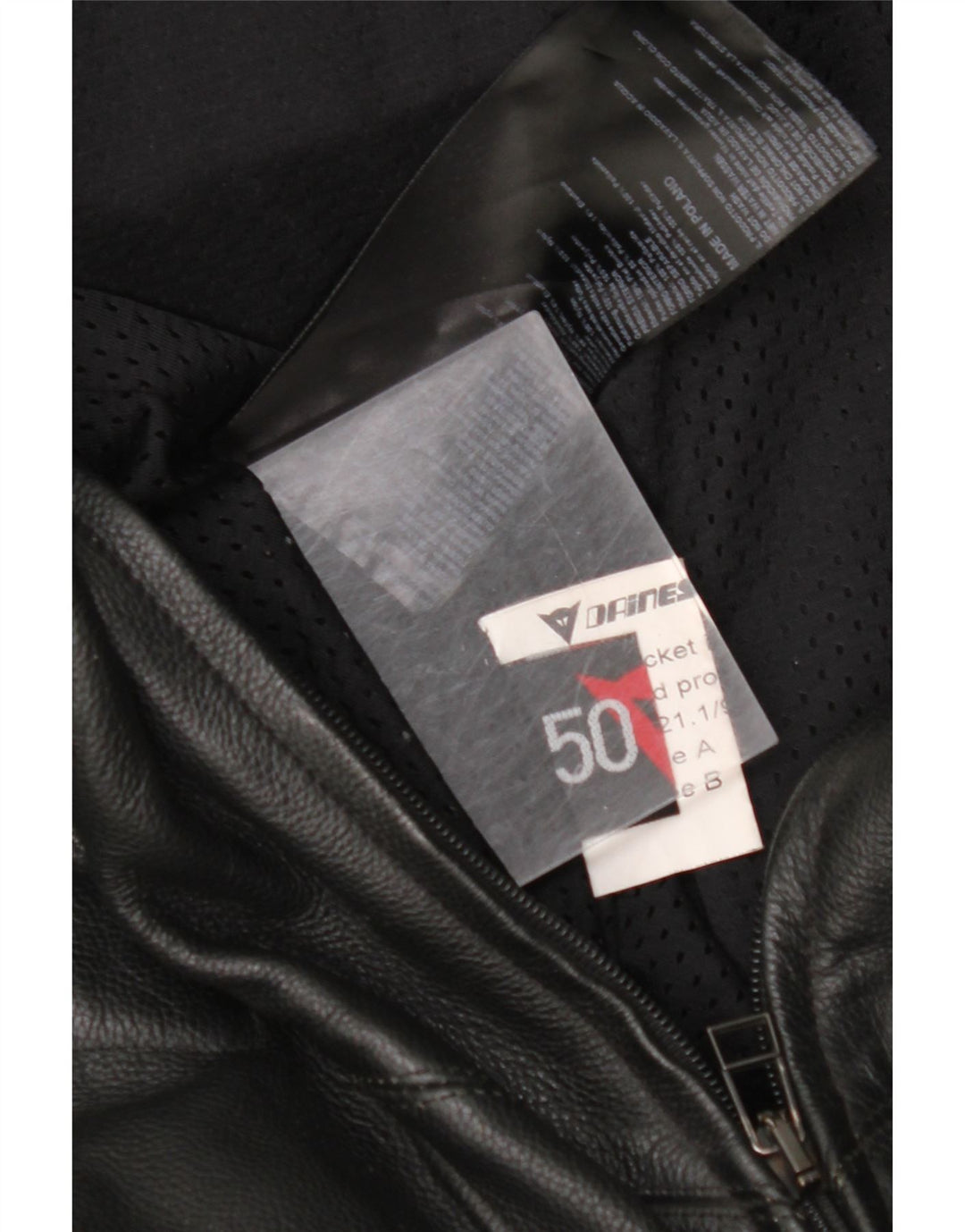 DAINESE Herre grafisk læder racerjakke IT 50 Stor sort læder