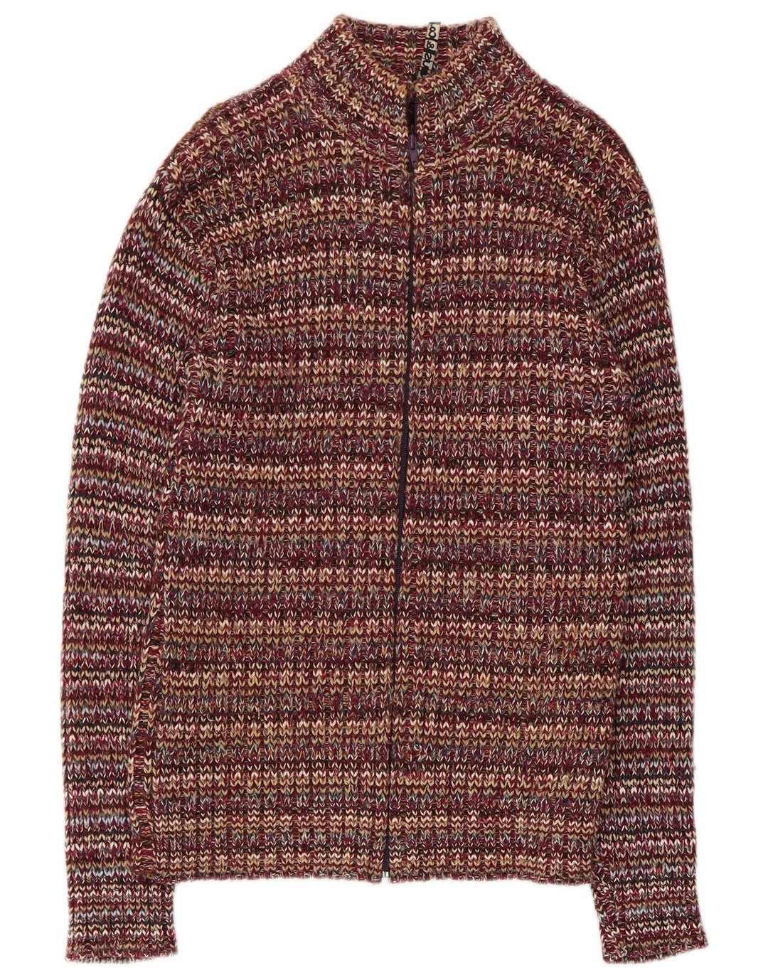 Vintage dame cardigan sweater UK 10 Lille flerfarvet akryl