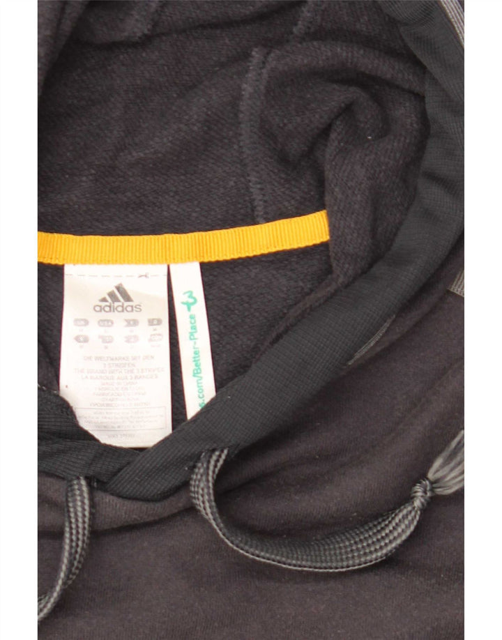 Adidas Herre hættetrøje Jumper Medium Sort Colourblock Bomuld