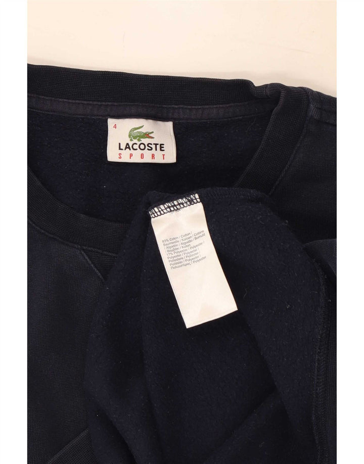 Lacoste Herre Sweatshirt Jumper Størrelse 4 Medium Navyblå Bomuld