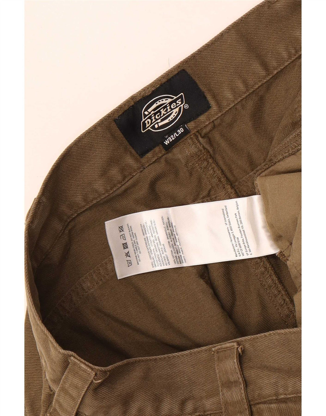 Dickies Straight Cargo bukser til mænd W32 L30 Khaki Bomuld
