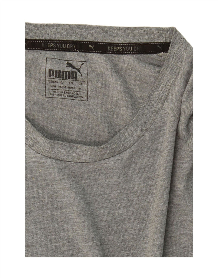 PUMA Mens Graphic T-Shirt Top Medium Grey Vintage Puma and Second-Hand Puma from Messina Hembry 