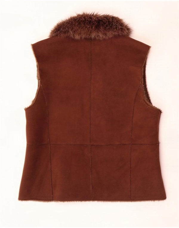 Papaya Womens Sherpa Wrap Gilet UK 18 XL Brun Polyester