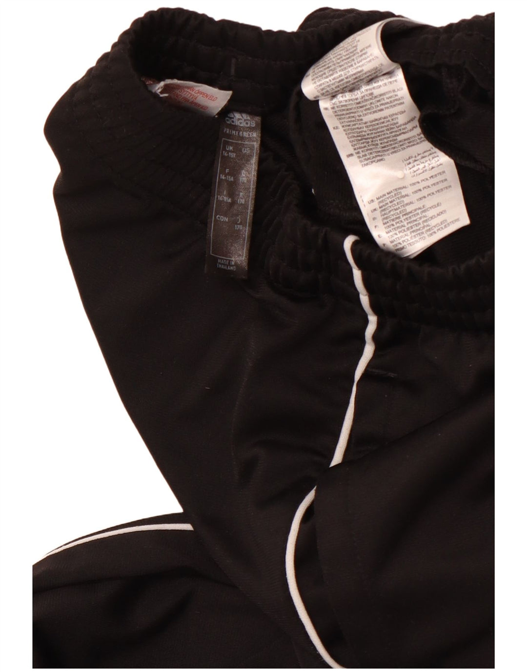 ADIDAS Boys Primegreen Tracksuit Bukser Joggers 14-15 år Sort