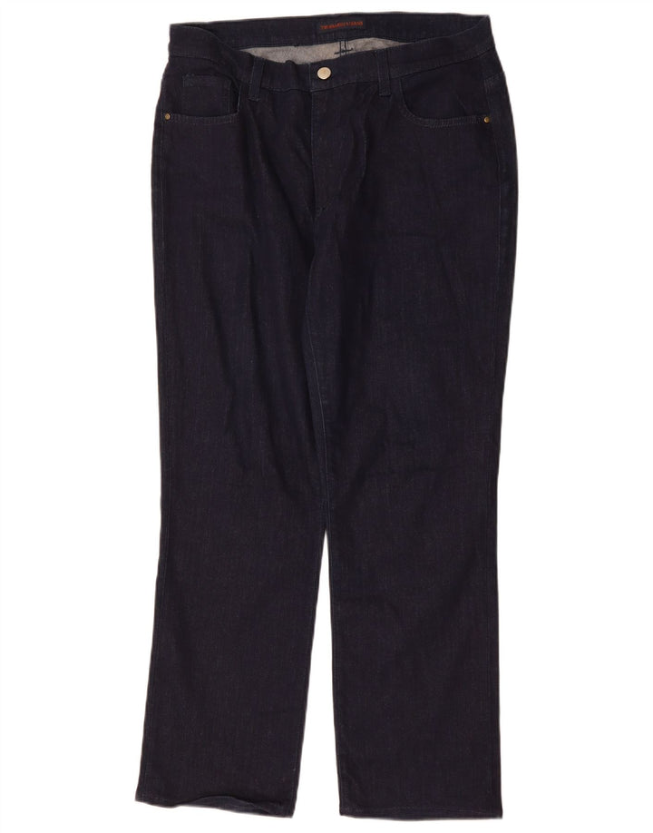 Trussardi lige jeans til kvinder IT 48 XL W34 L28 Marineblå polyester