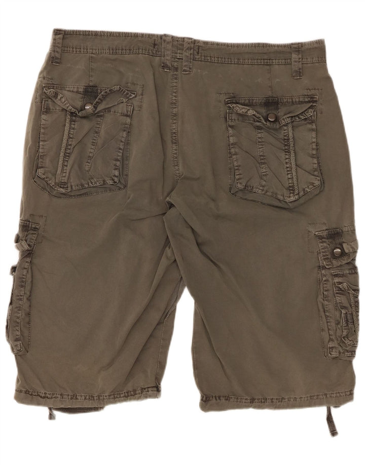 FOREX Herre Cargo Shorts W38 XL Khaki Bomuld