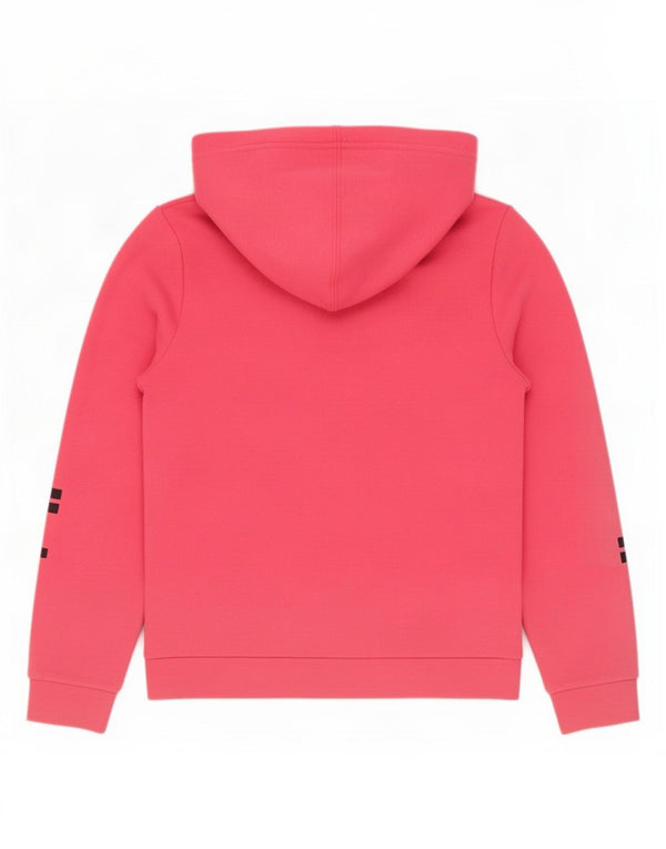 Adidas Girls Graphic Zip Hoodie Sweater 11-12 Years Pink Bomuld