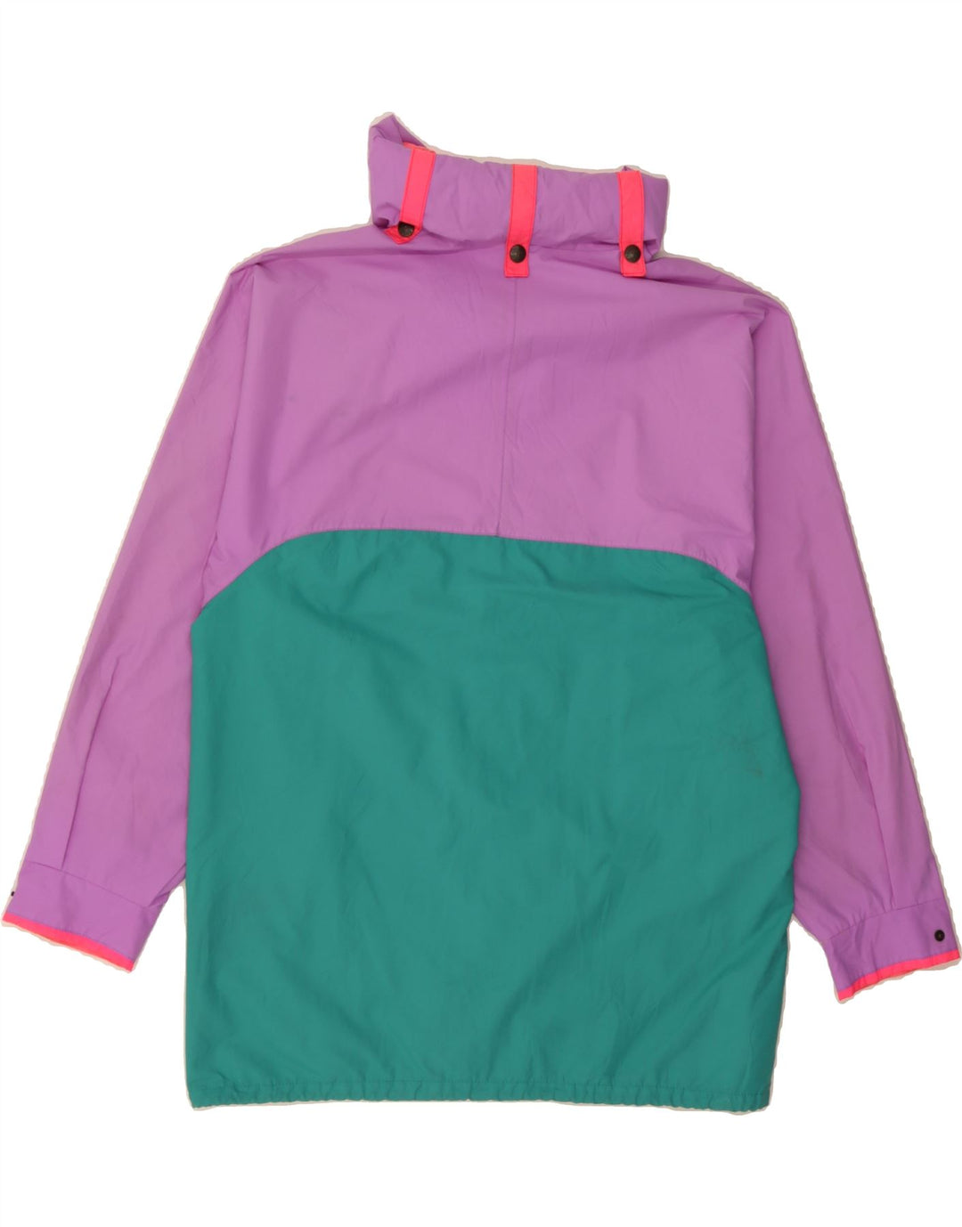 BAILO Mens Hooded Windbreaker Jacket IT 46 Small Purple Colourblock Vintage Bailo and Second-Hand Bailo from Messina Hembry 