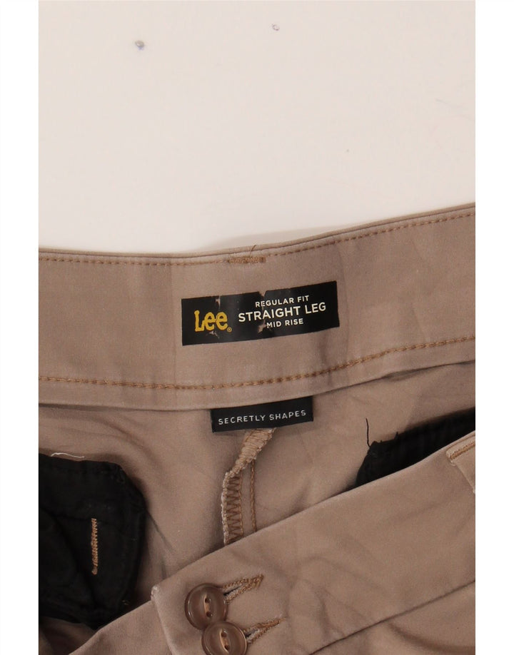LEE Womens Mid Rise Straight Casual Trousers W36 L30 Brown Vintage Lee and Second-Hand Lee from Messina Hembry 