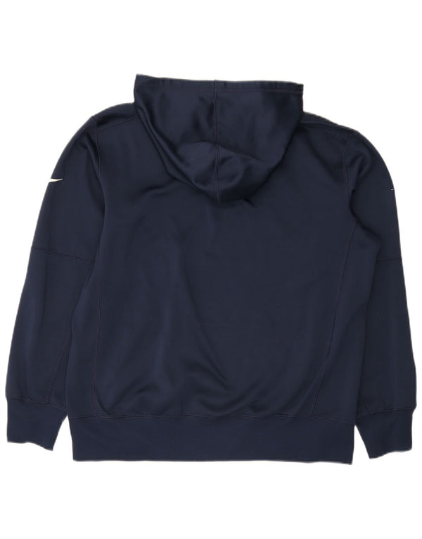 Nike Herre New England Patriots Grafisk Hættetrøje Jumper Medium Navy Blue