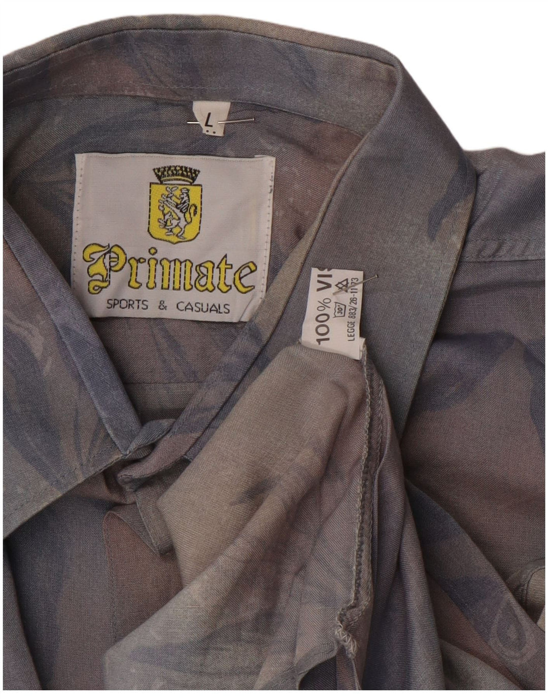 VINTAGE herreskjorte stor flerfarvet blomsterviscose