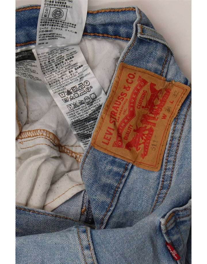 Levi's Herre 511 Slim Jeans W34 L32 Blå Bomuld