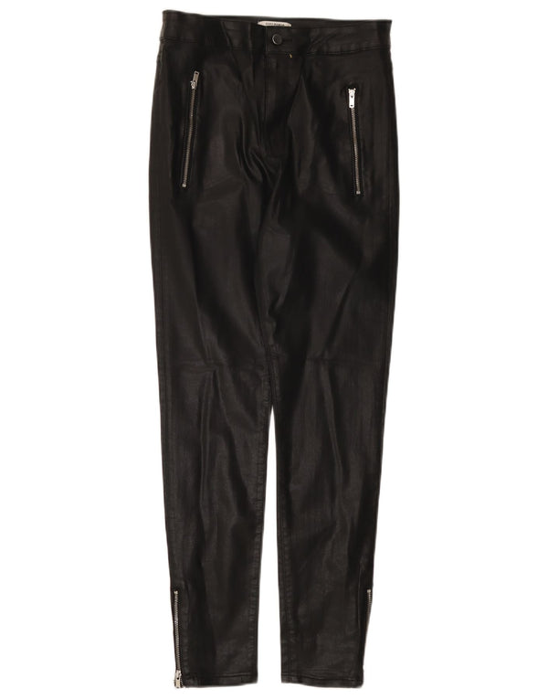 Zara Voksede Skinny Casual Bukser til kvinder EU 38 Small W28 L27 Sort Bomuld