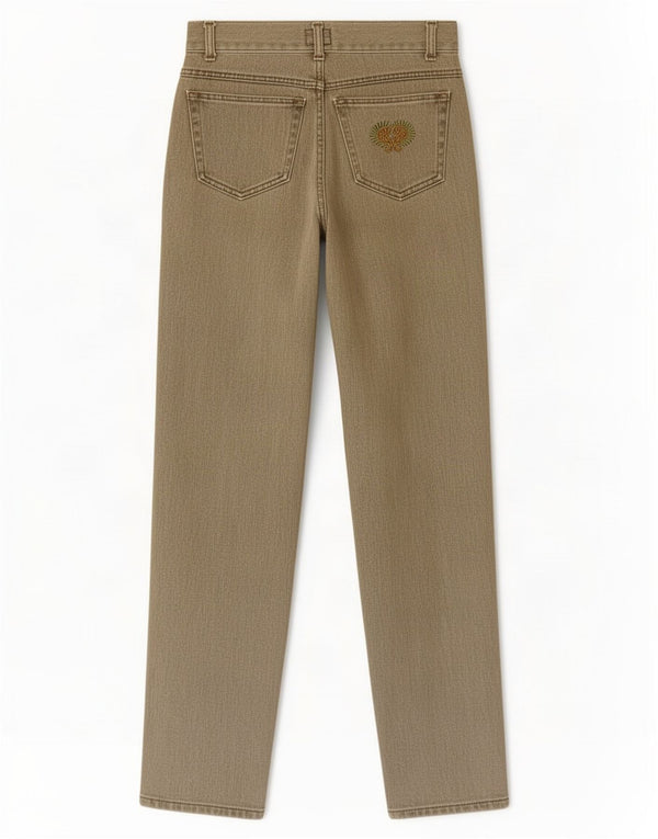 Laura Biagiotti Kvinder tilspidsede jeans W28 L29 Khaki Bomuld
